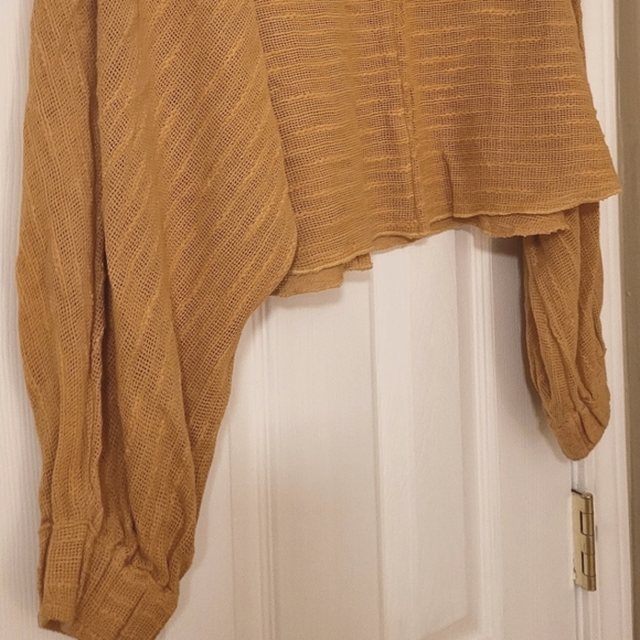 NWT Free People Easy Weekend Endless Summer Oversized Bronze Blouse Top XL - Picture 5 of 10
